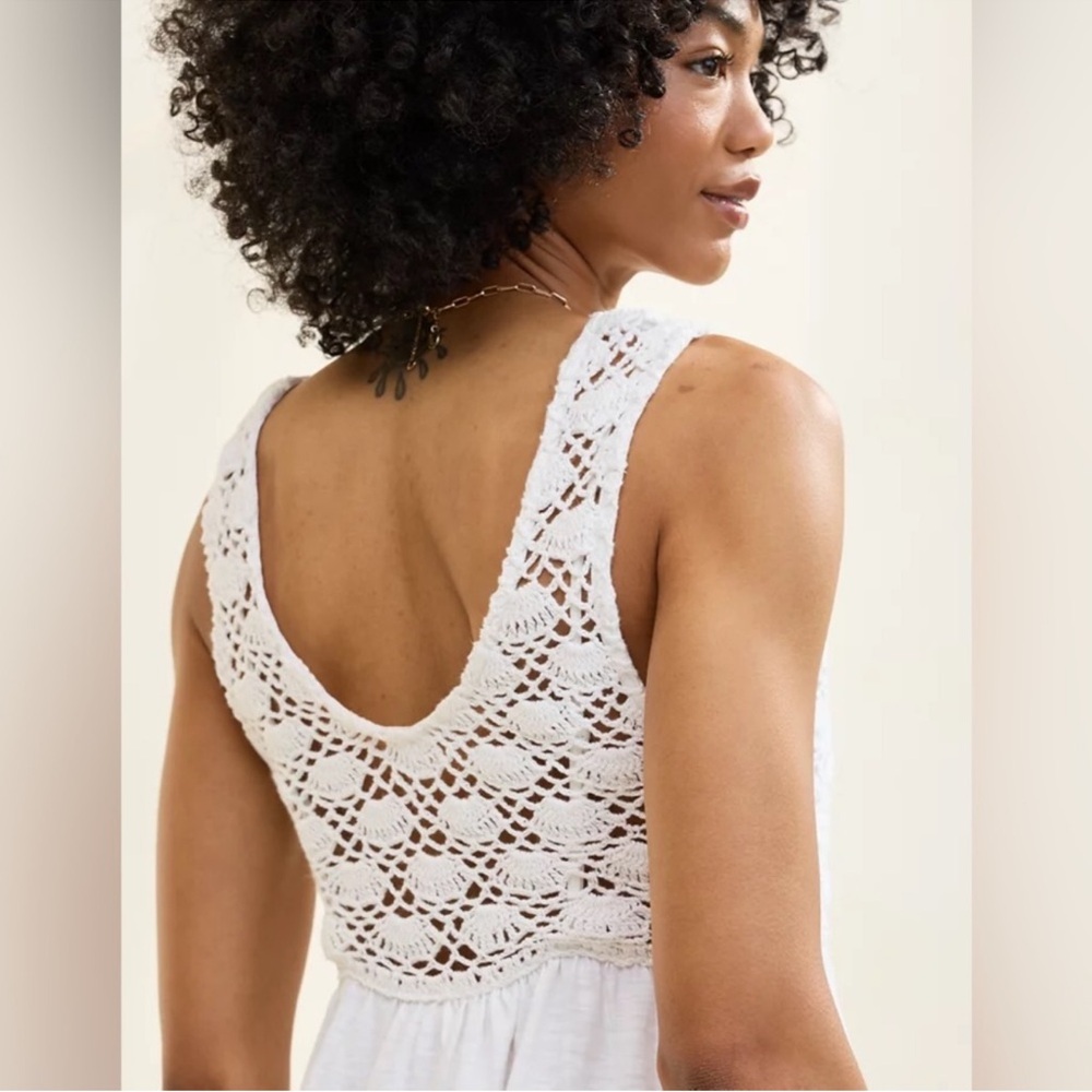 New Aerie Crochet & Jersey Knit Maxi Dress - Picture 3 of 4